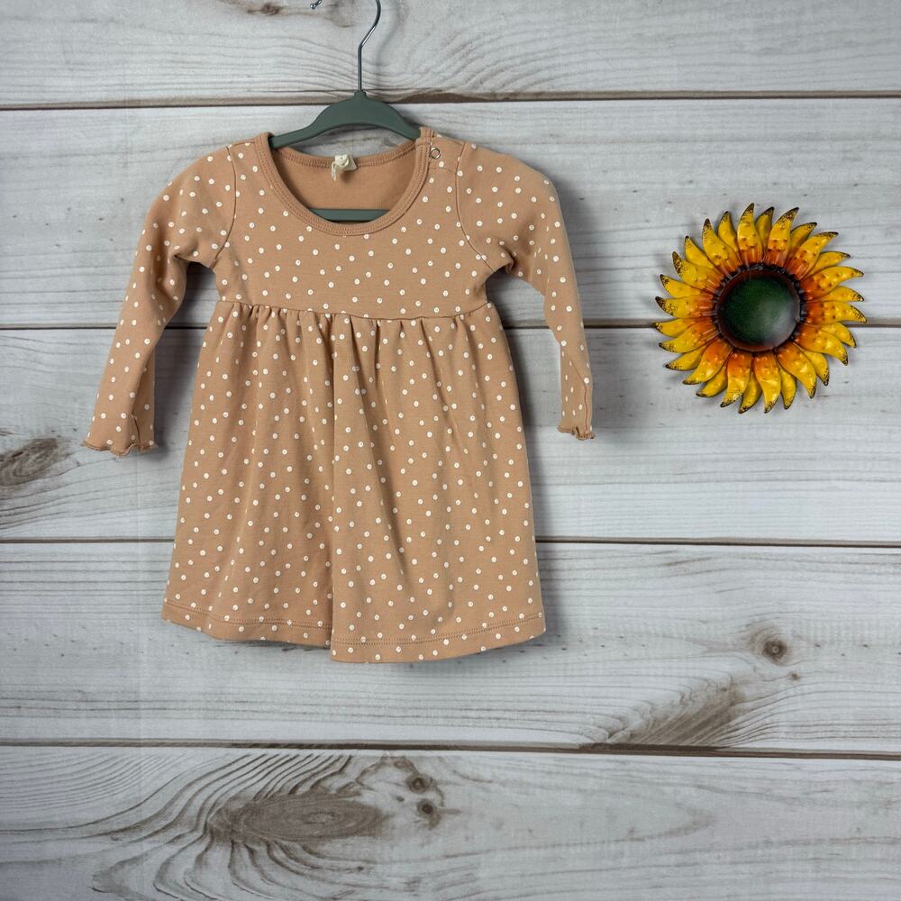 quincy mae‎ blush dot dress 12-18M